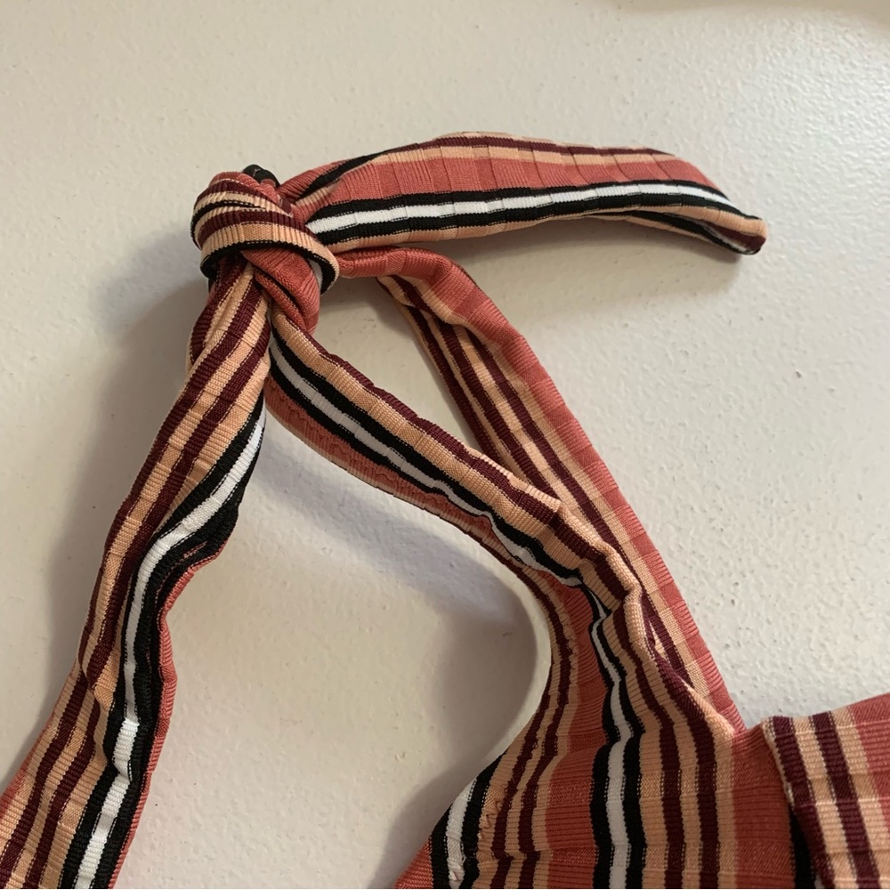 Shade & Shore Boho Southwest Striped Bikini Top Swimwear Size 36B NWT - Picture 5 of 13